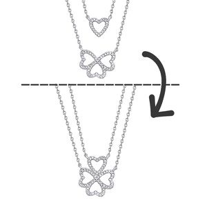 NEW- 1/5 carat natural diamond “Mommy & me” duo necklaces (set of 2)